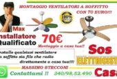 Montaggio ventilatore a soffitto Roma San Giovanni