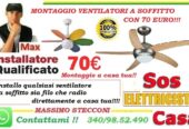 Montaggio ventilatore a soffitto Roma fonte lauren