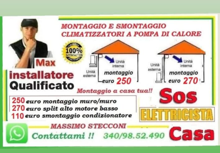 Montaggio condizionatore laurentina monte migliore