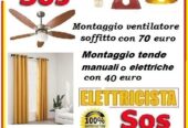 Elettricista installazione ventilatore luce