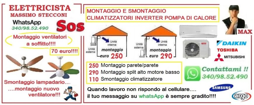 Smontaggio condizionatore Roma