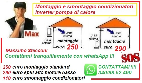 Smontaggio condizionatori pompa di calore Roma