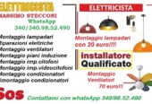 Montaggio lampadario semplice e binari led Roma