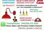 Montaggio lampadario e plafoniere a Roma